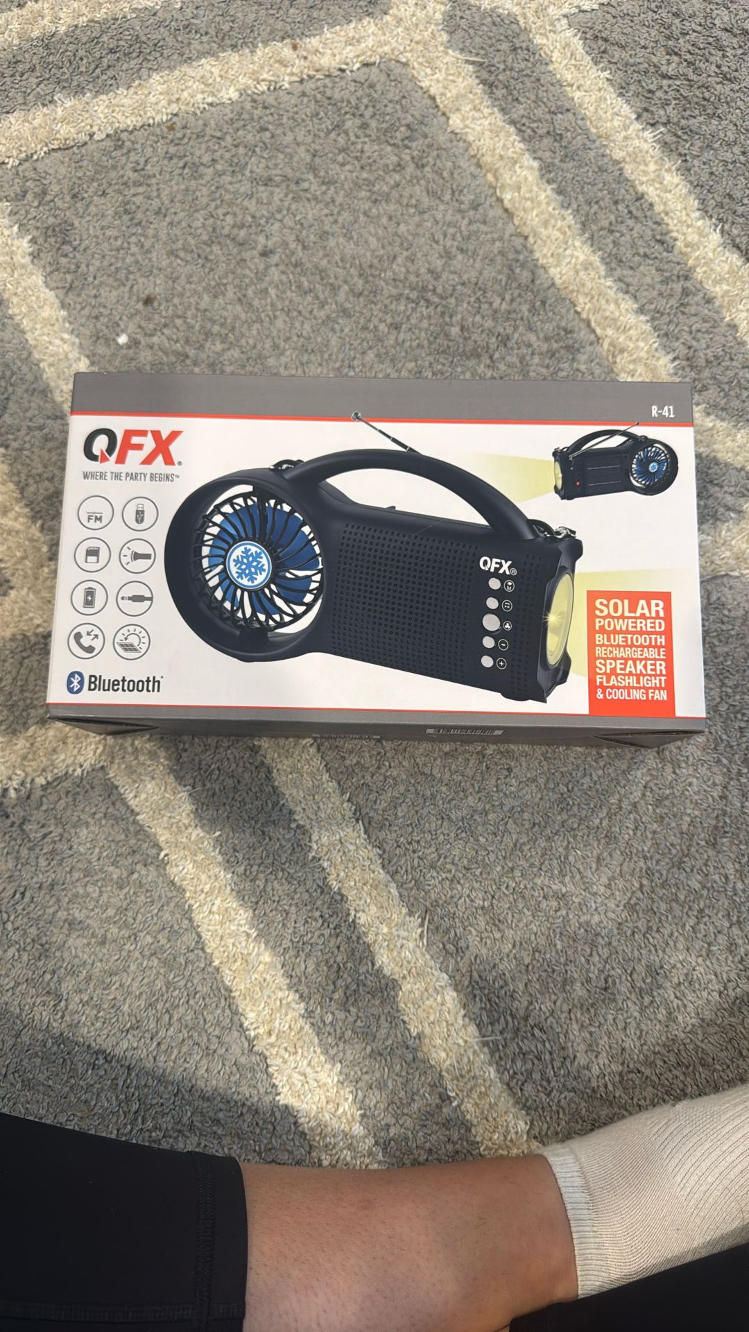 Solar Powered Bluetooth Rechargeable Speaker And Flashlight