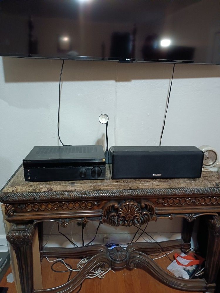 Sony Receiver Polk Audio 5.1 Surround Speakers And Wallmounts