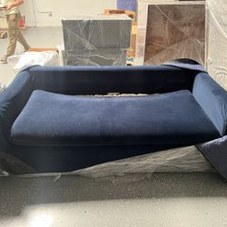 Navy Blue velvet Sleeper Sofa