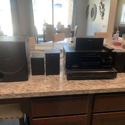 Sony 5 DVD/CD Changer and 5.1 Surround Sound System with Receiver