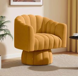New in Box Swivel Accent Chair – 360° Barrel Chair with Armrests
