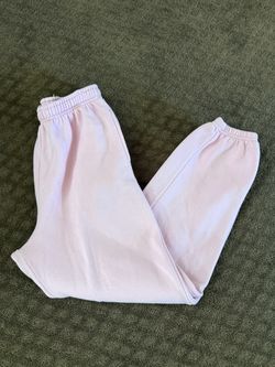 PrettyLittleThing Baby Pink Joggers Sweatpants Women's Size S Elastic Waist Cozy drawstring