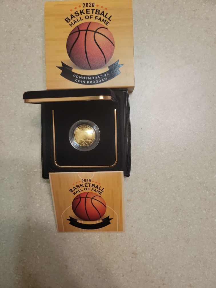 2020 Basketball Hall Of Fame $5 Proof Gold Coin 