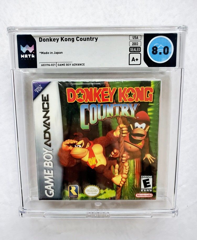 Sealed DONKEY KONG COUNTRY Nintendo GameBoy Advance GBA WATA 8.0 A+ CGC VGA RARE