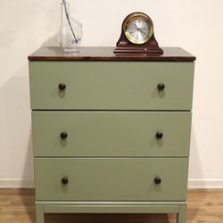 Sage Green Wood Dresser 