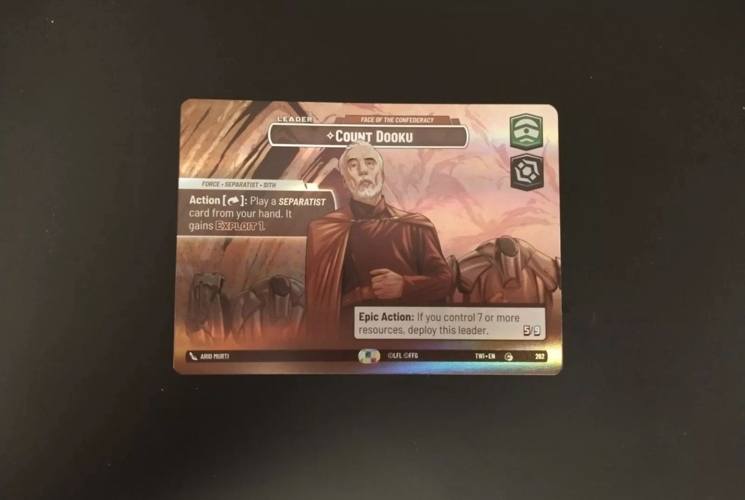 Star Wars Unlimited Showcase Count Dooku