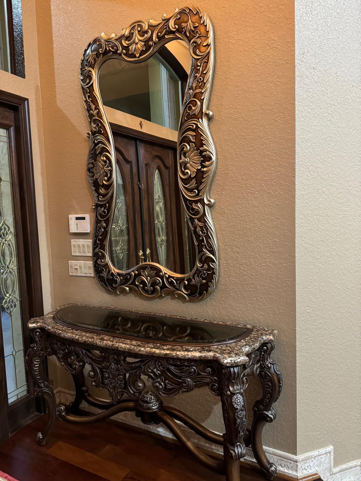 Vintage Italian Console Table and Mirror