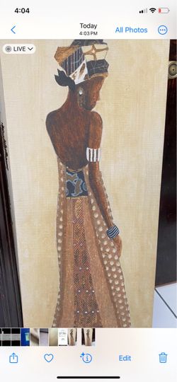 Two piece TAVA African Woman Canvas Wall Art