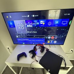 55” Samsung Smart TV + PS4 Bundle (With Controller, Games & Extra PS5 Controller!) 