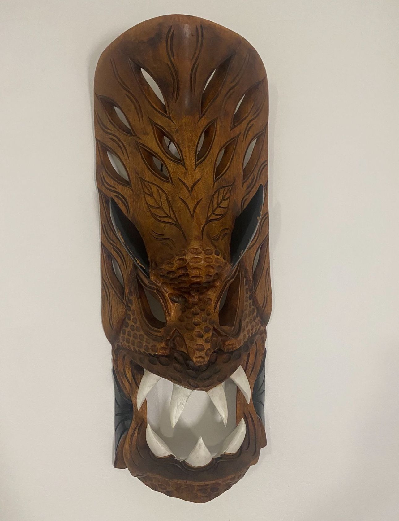 Handcarved Bakunawa Philippine Mask