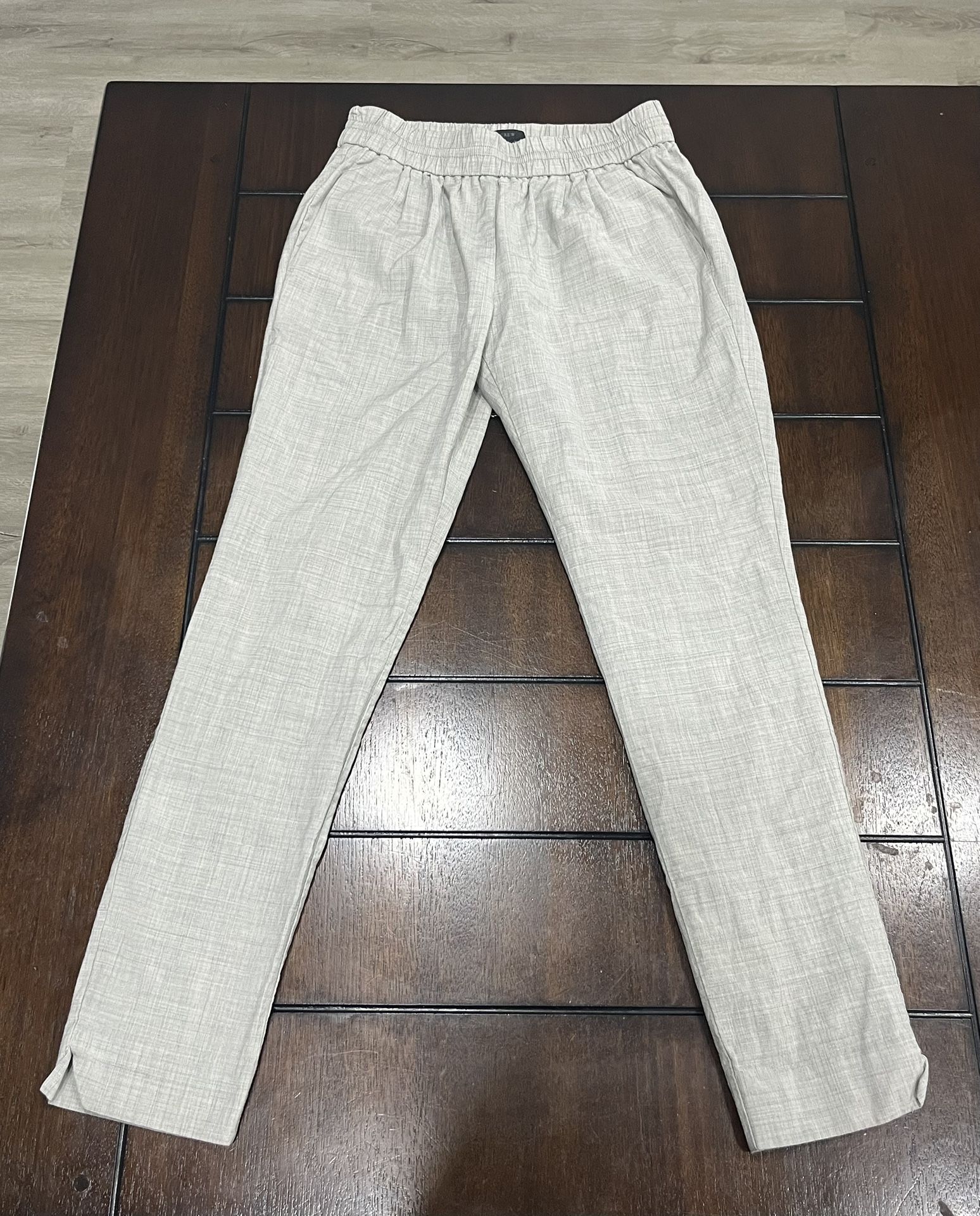 J.Crew Harlow High-Rise Tapered Pull On Drapey Dress Pants Gray Size 2