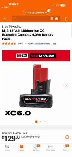 M12 6.0 used like new