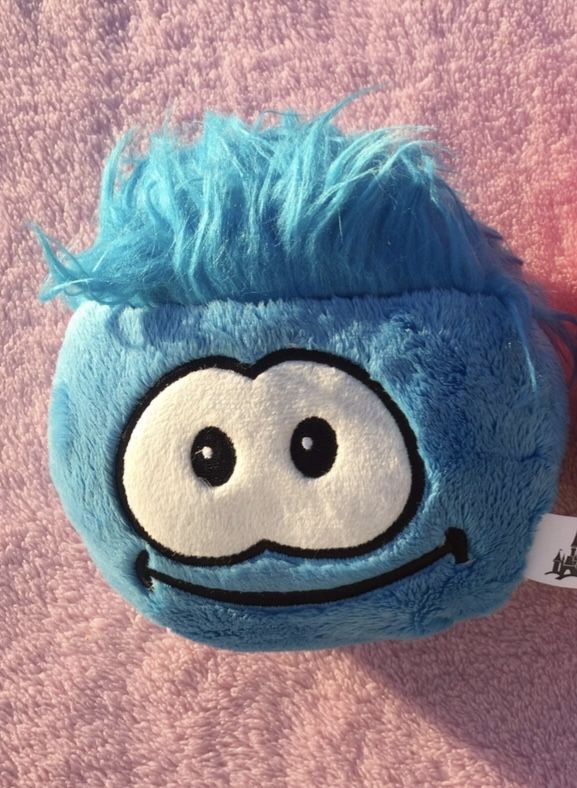 Disney Club Penguin Plush Blue Puffle no coin