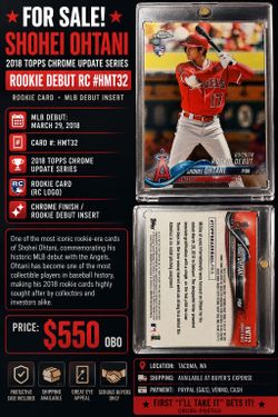 Shohei Ohtani 2018 Topps Chrome Rookie Debut RC #HMT32