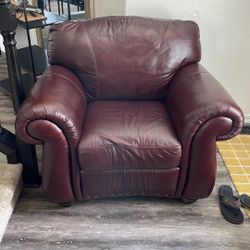 Brown leather chair
