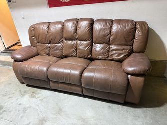 Leather reclining sofa FREE