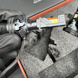 H7 LED Headlight Bulb,  High-Focus Extremely Bright 6500K Cool White Conversion Kit - Adjustable Beam, Halogen Replacement 