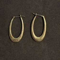 Sterling silver Fossil hoop earrings