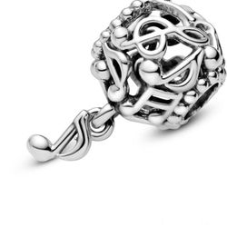 Openwork Musical Notes Dangle European Charm for snake chain bracelets