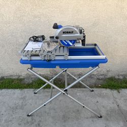NEW Kobalt Folding Head 9 -Amp 7-in -Blade Sliding Table Tile Saw w/Stand