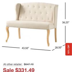 Beige Bench - Accent Chair