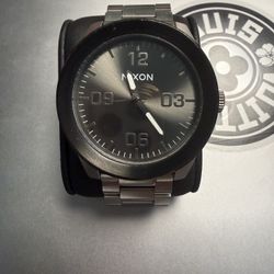 Nixon 51-30 Stainless Steel Black Dial Watch 