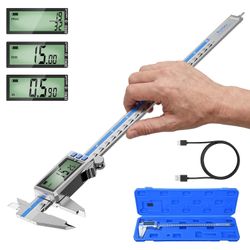 Preciva Digital Caliper 12 Inch, Rechargeable Stainless Steel | Vernier Calipers