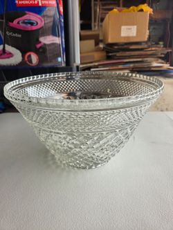 Large glass punch bowl