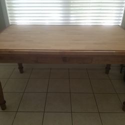 New Solid Hardwood Butcher Block Top Table