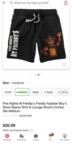 Five Nights At Freddy, Black Shorts, Medium