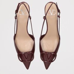 Valentino Garavani Women's VLogo Slingback Pumps size European 37.5 and us 7