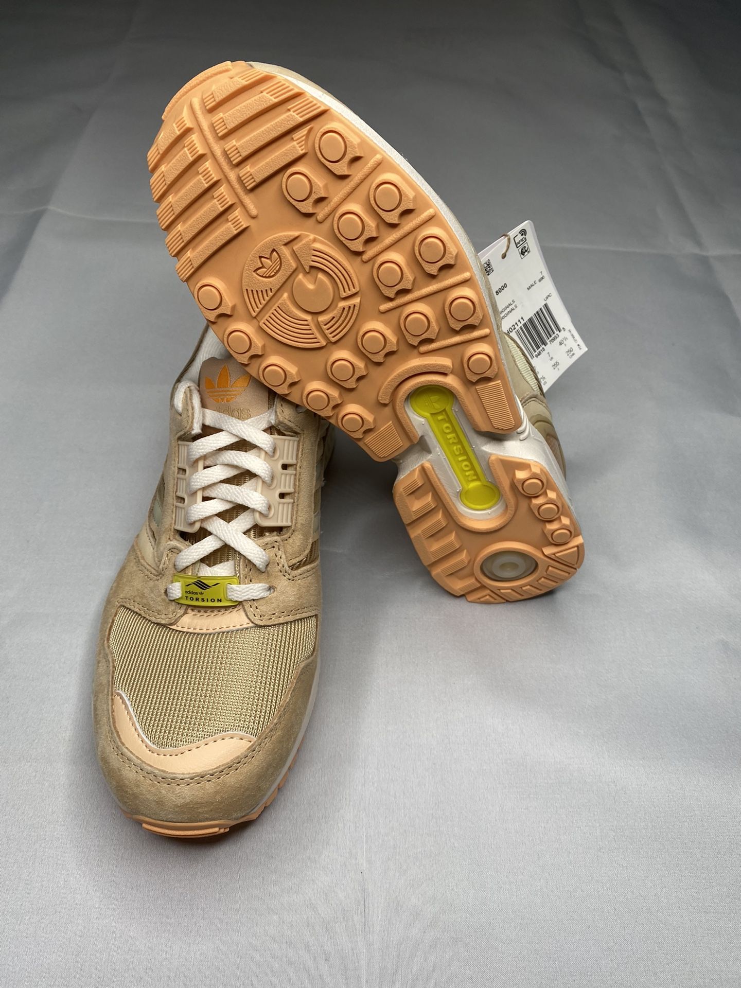 adidas Originals ZX 8000 ORANGE H02111 Beige Sand Hellow Umber Size 7