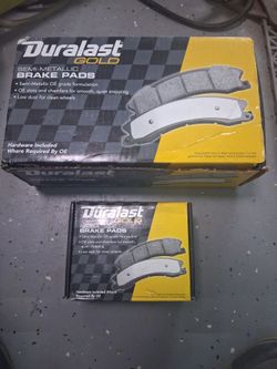 Duralast gold semi metallic front/ rear brake pads