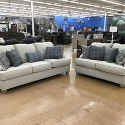 Traemore Linen Living Room Set /couch /Sofa and Loveseat 