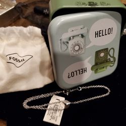 New Fossil Bracelet W Storage Bag Andcmetal Box, New