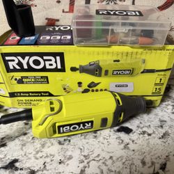 Ryobi 1.2 Amp Corded Rotary Tool with Rotary Tool 37-Piece All-Purpose 