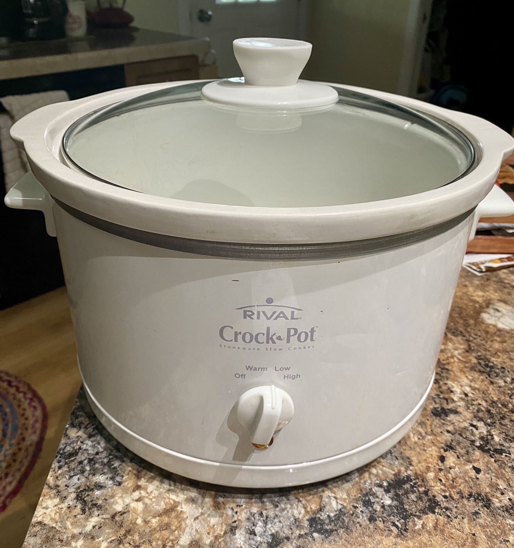 Crock Pot White Stoneware Slow Cooker