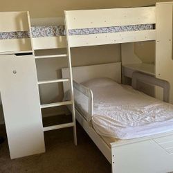 Bunk Bed With Desk And Storage