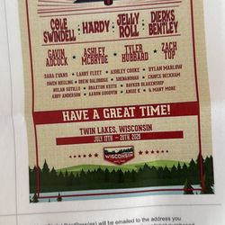 2025 Country thunder 4 Tickets Plus Campsite
