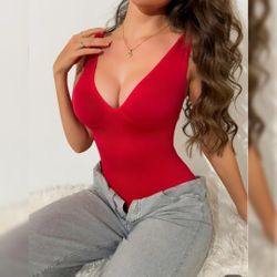 NEW NUEVO Women's Halter Bodysuit with Tummy Control & Backless Design Seamless Stretch. 

