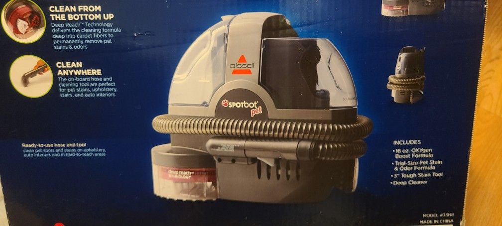 NEW! Bissell Spotbot Pet Handsfree Spot And Stain Vacuum Cleaner