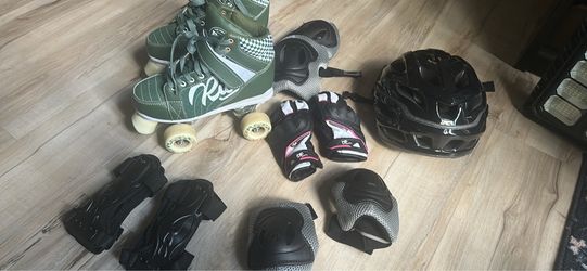 Roller skates and gear