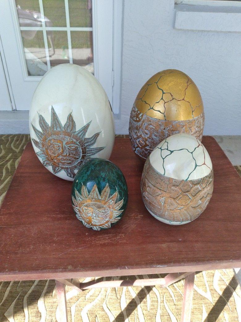 4 Pc Ceramic Celestial Eggs