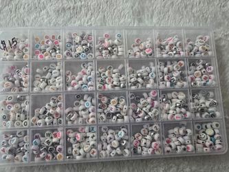 Alphabet Letter Beads Assorted Set in Organizer Box