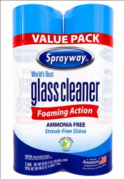 (2x 23 oz )Sprayway Glass Cleaner -foam action / streak free - Value pack