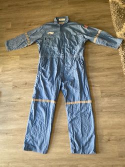 Armorex Flame Resistant Coveralls by UniFirst ATPV 12.4 Blue Size 50 Regular XL