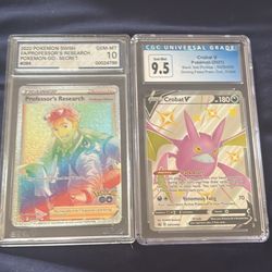 PSA 10 Professors Research and PSA 9.5 Crobat V