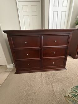 Dark wood dresser