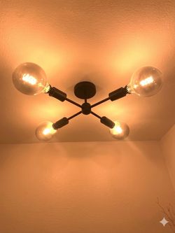 Ceiling light fixture w/bulbs