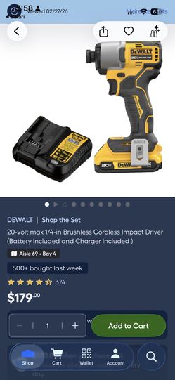 DEWALT 20V Cordless Impact Driver